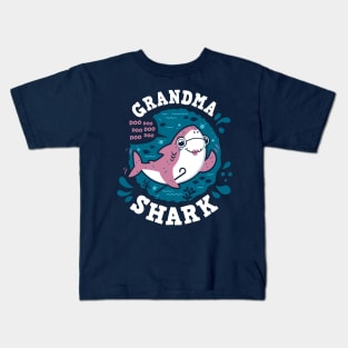 Grandma Shark Kids T-Shirt